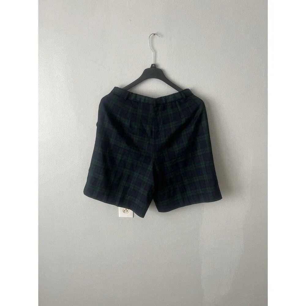 Vintage PENDLETON PLAID SHORTS Size 14 High Waisted 100% Wool